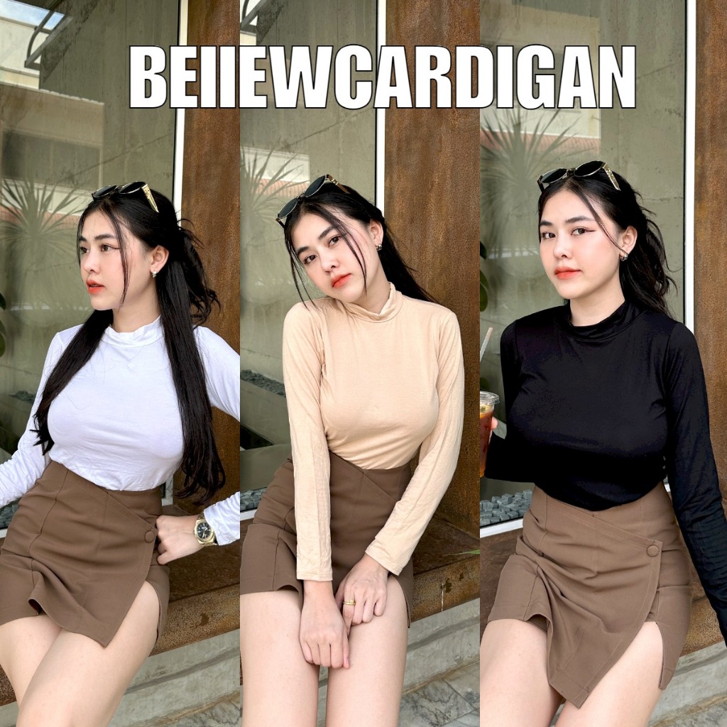 BEIIEW เสื้อคอเต่า ผ้าเรยอนรัดรูป ใส่แล้วดูมีหน้าอก เก็บทรง แมชกับกระโปรงหรือกางเกงสวยทุกแบบ พร้อมเสริฟค่า