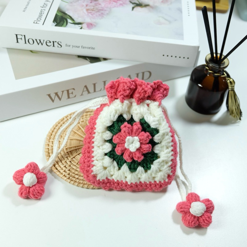 🌻 กระเป๋าใส่เหรียญ 🌻•BK-TIN HANDMADE•🧶กระเป๋าใส่เหรียญ ใส่บัตร ใส่ของจุ๊กจิ๊กงาน  ใส่หูฟังไร้สาย ใส่เงิน