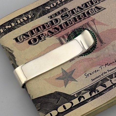 Marbella.bkk กระเป๋าสตางค์ แบบคลิปหนีบ คลิปหนีบเงิน ที่หนีบธนบัตร Money Clip เงินแท้ รุ่น Raphael S