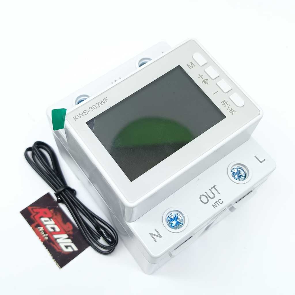 มิเตอร์วัดค่าพลังงาน Tuya WiFi Smart Power Meter รุ่น KWS-302WF มีไวไฟ ระบบป้องกันไฟตก ไฟเกิน ปิด เป