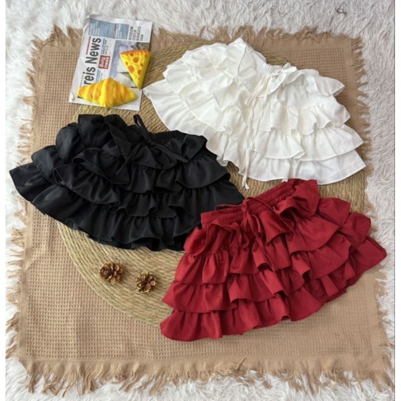กระโปรงขนมชั้น layers skirt สีน่ารัก มีซับใน