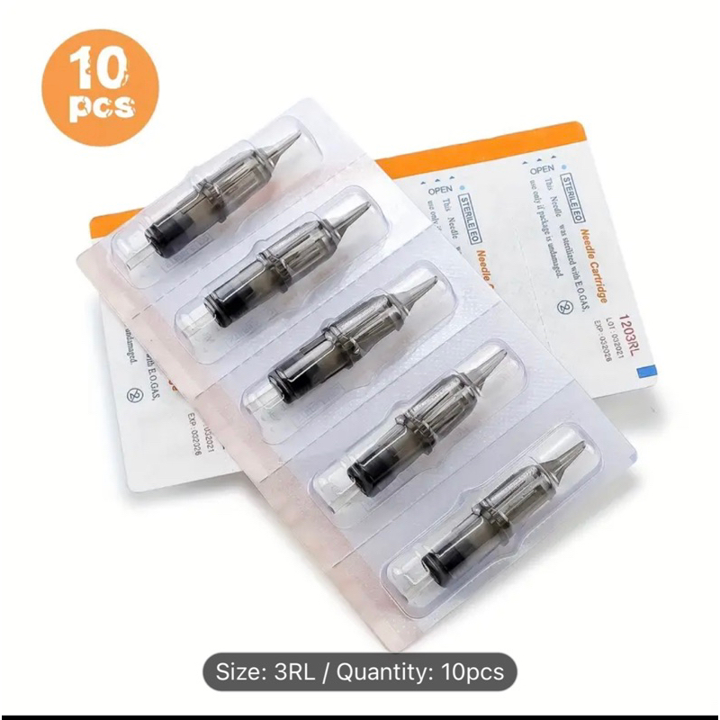 10 pcs Tattoo Cartridge Needles, Disposable Tattoo Needle RL RS RM M1