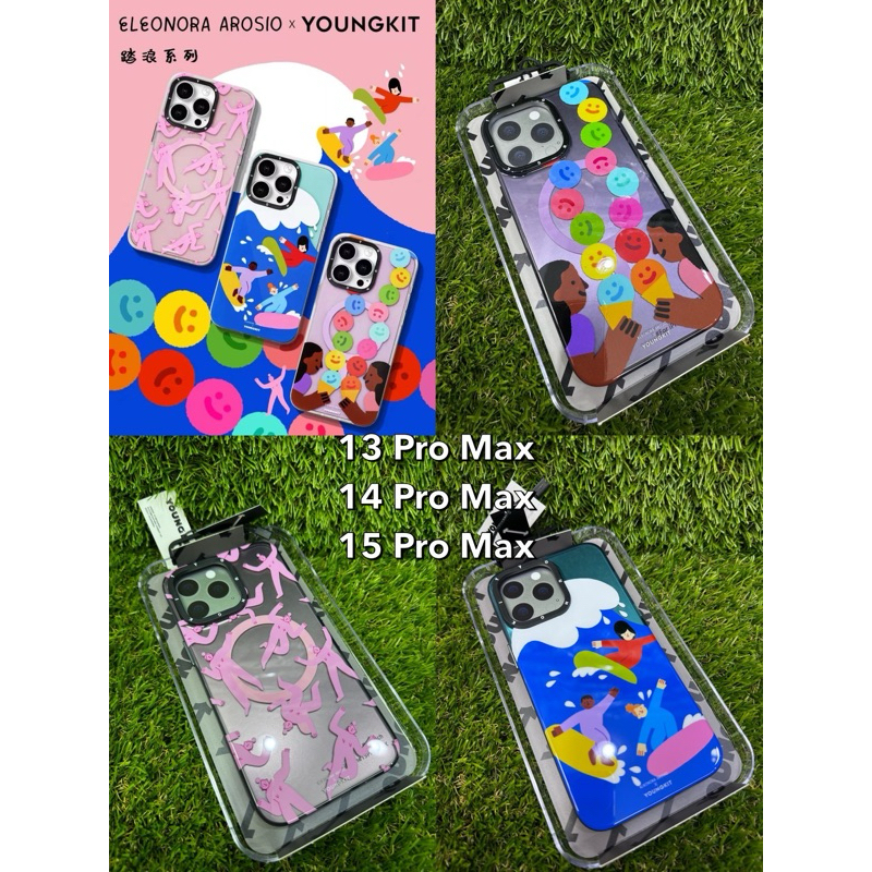ของแท้Youngkit Wave Series เคสกันกระแทก เคสชาร์จไร้สาย 13 ProMax /14 ProMax/15 ProMax