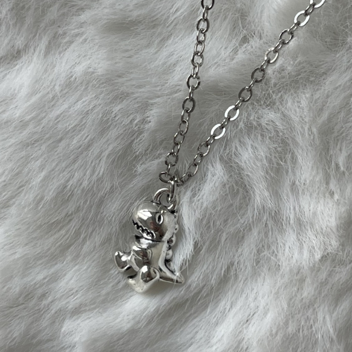 สร้อยคอสแตนเลส จี้ไดโนเสาร์ น่ารัก cute dinosaur stainless neckalace | ourweekend.stuff