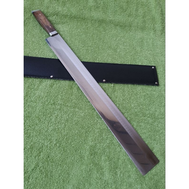 มีดพก มีดสปาต้า อรัญญิก18นิ้ว หัวตัด ด้ามไม้ ชองหนัง พร้อมส่ง