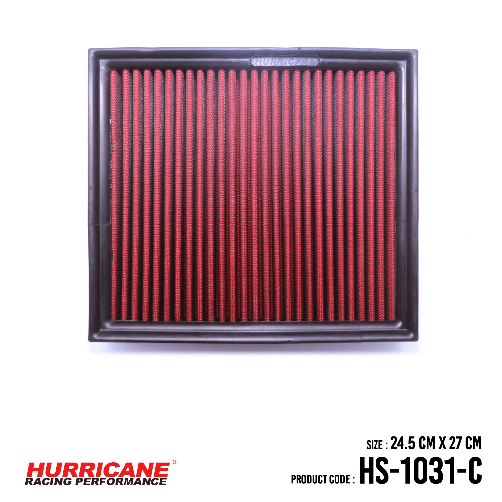 HURRICANE กรองอากาศรถยนต์ผ้าแดง & สแตนเลส Toyota (CAMRY , Venza) HS-0176