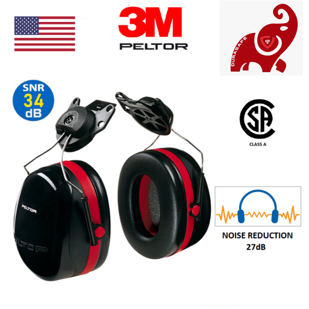 3M PELTOR H540P3E Optime III Helmet Mounted Earmuff, 34dB