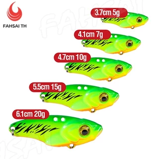 แพ็คกล่อง5ชิ้น5สี เหยื่อตกปลา กระดี่เหล็กVIB บอดี้สวยตา3D ขนาด5/7/10/15/20g