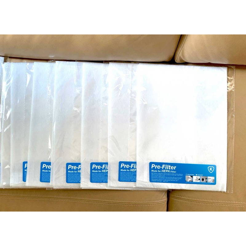 แผ่นช่วยกรองฝุ่นสำหรับ HEPA Filter ของแท้ นำเข้า แผ่นกรองฝุ่น ติดฟิลเตอร์เครื่องฟอก ราคาต่อ 1 ผืน 14x40 นิ้วค่ะ