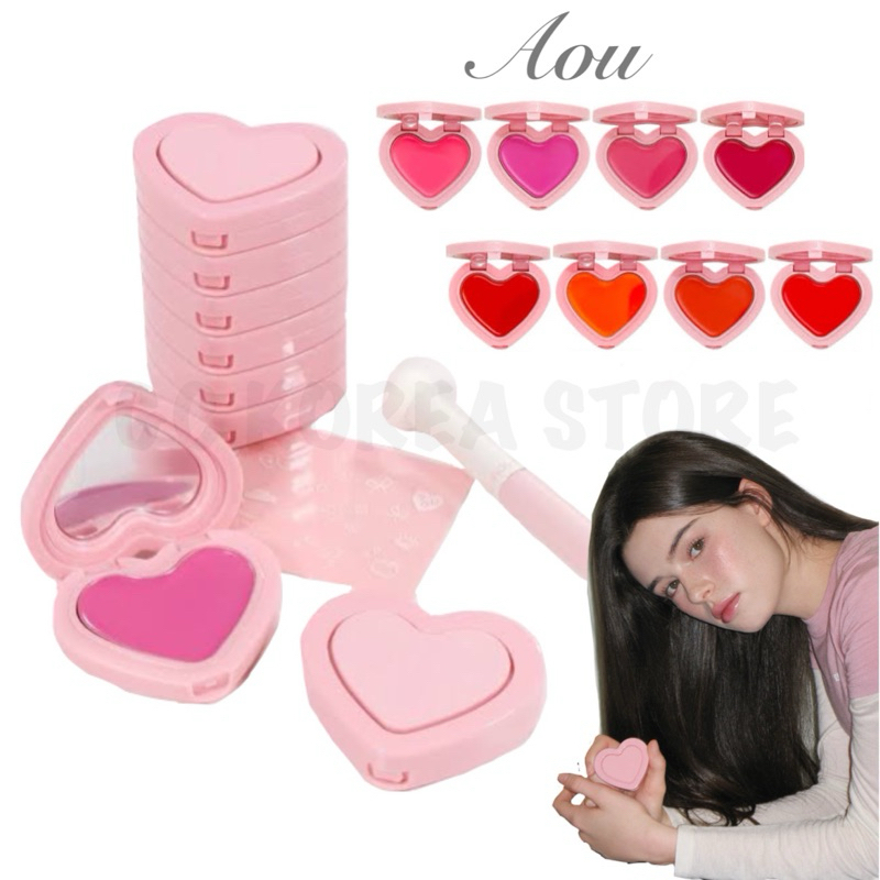 ของแท้ Aou Glowy Cream Blush 2.3g