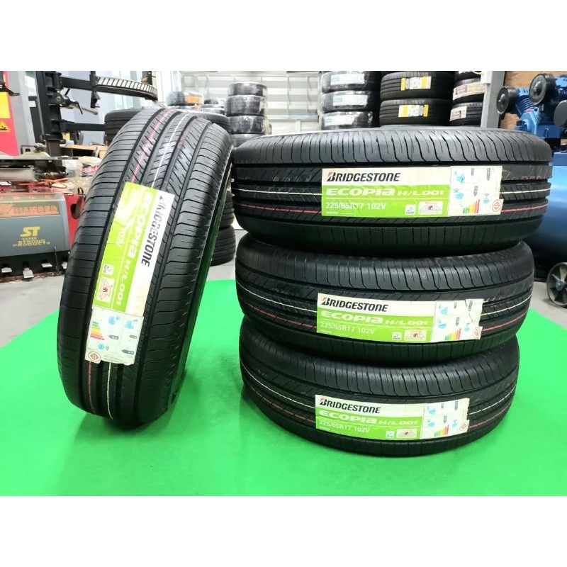 ยางใหม่ค้างปี 225/65R17 Bridgestone Ecopia HL001 ผลิตปี 2025 ประกันบวม 2 ปี พร้อมจุ๊บลมแปซิฟิค จัดส่