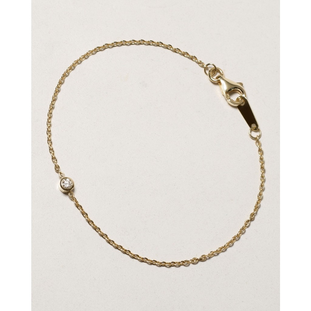 Grace Fine Jewelryสร้อยข้อมือทองแท้ 9k เพชรแท้คลาสสิค