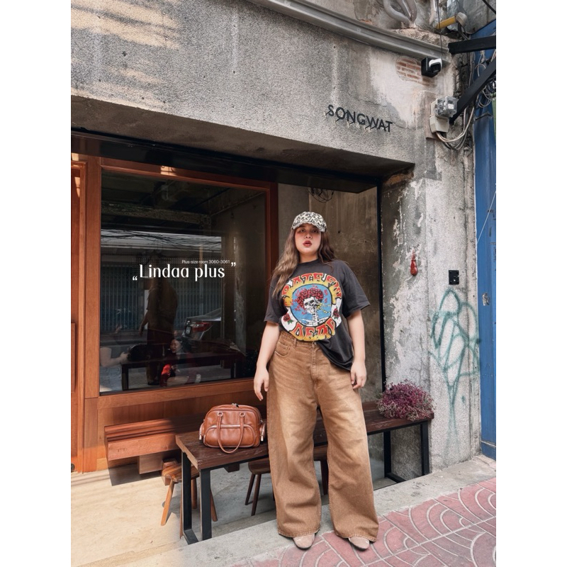 พร้อมส่ง         กางเกงยีนส์ขากระบอกใหญ่พิเศษ buggy jeansสีใหม่แม่ชม ราคา ถูกที่สุด ดีลบีเคเค แกลเลอรีภาพที่ 3