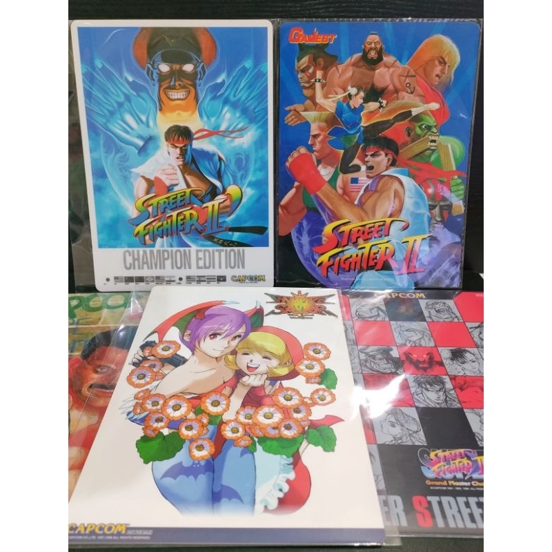Vintage Plastic Sheet - Capcom STreet Fighter, Final Fight, Vampire Survivor