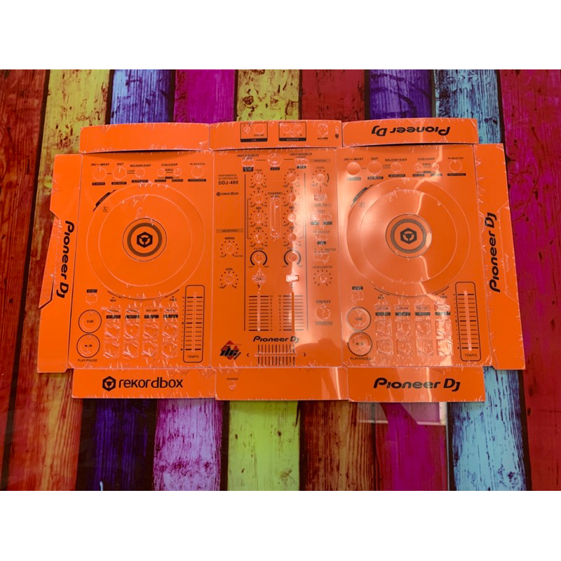 Skin cover dj for DDJ 400 สีส้ม สติกเกอร์ติดเครื่องDJ สีส้ม สำหรับเครื่องเล่นDJ รุ่น DDJ 400