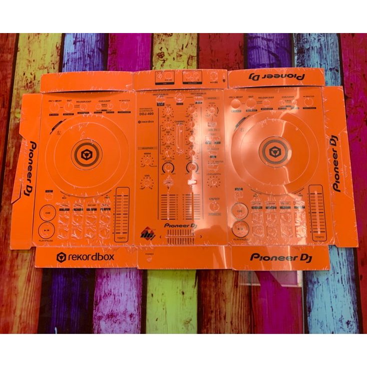 Skin cover dj for DDJ 400 สีส้ม สติกเกอร์ติดเครื่องDJ สีส้ม สำหรับเครื่องเล่นDJ รุ่น DDJ 400