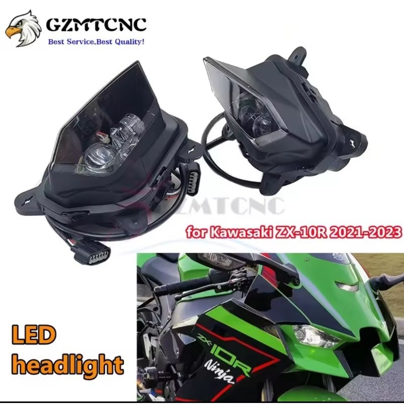ชุดไฟหน้าzx10rr kawasaki zx10rr ตัวใหม่ปี22-2025 zx10rr ZX10RR โคมไฟหน้า ชุดแปลงหน้ารถมอเตอร์ไซค์บิ๊