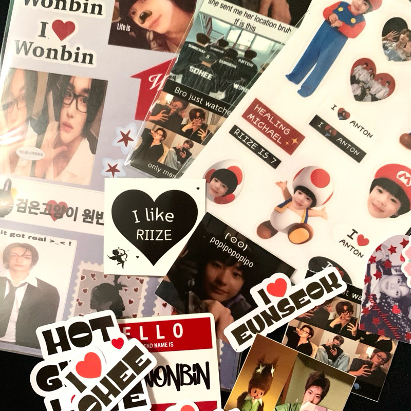 [พร้อมส่ง] sticker riize anton wonbin สติ๊กเกอร์ ไรซ์ น้องข้าว แอนตัน วอนบิน A6-A7