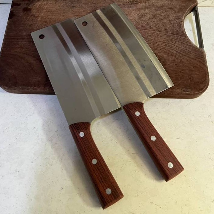 มีดปังตอ ด้ามจับพลาสติกลายไม้ (สินค้าใหม่) - รูปที่ 4