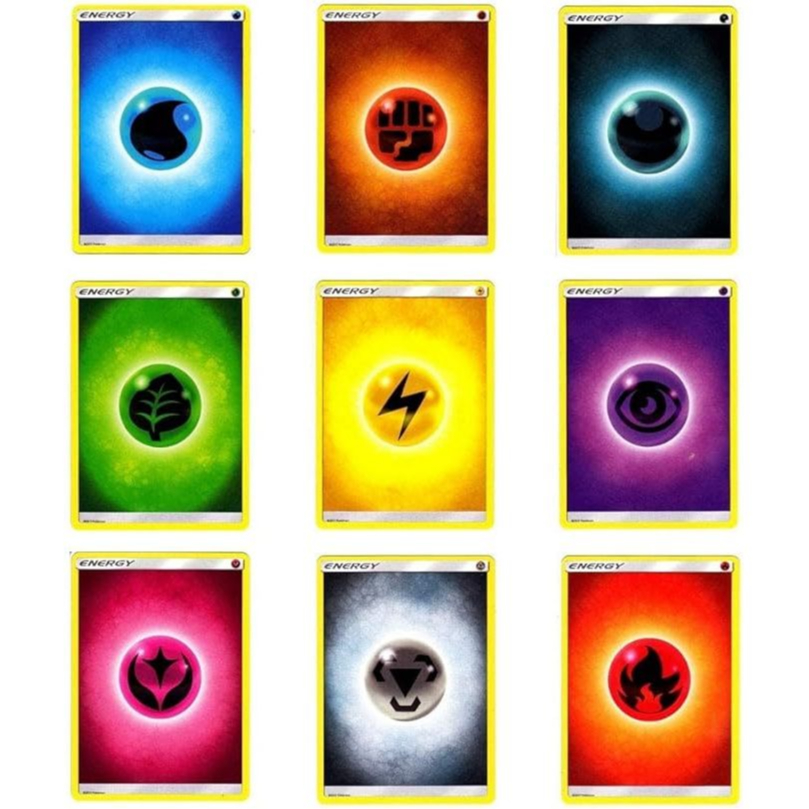 [Pokemon] Basic Energy x 10 ใบ (ENG) ขอบเทา/เหลือง คละ series