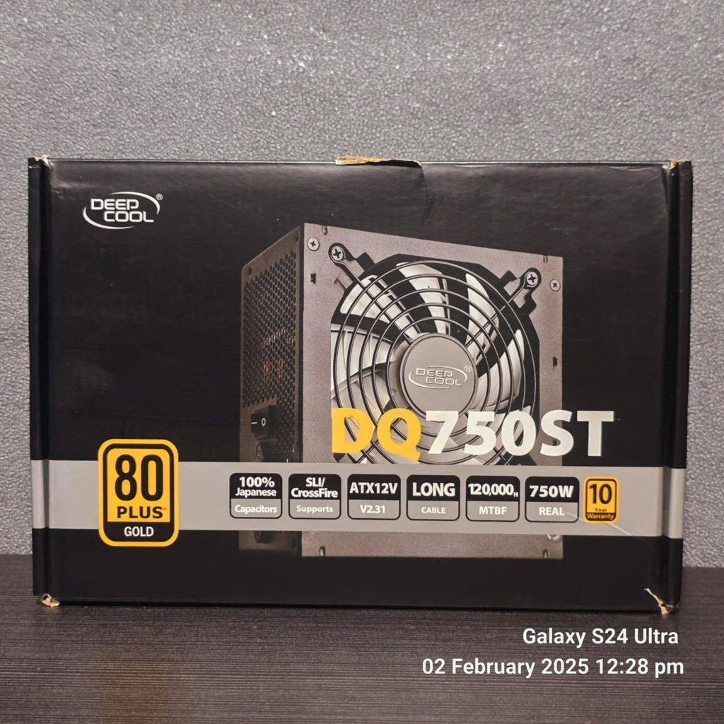 POWER SUPPLY (อุปกรณ์จ่ายไฟ) DEEPCOOL DQ750ST 750W 80 PLUS GOLD สินค้ามือ 2 ใช้งานปกติ/มีประกันศูนย์