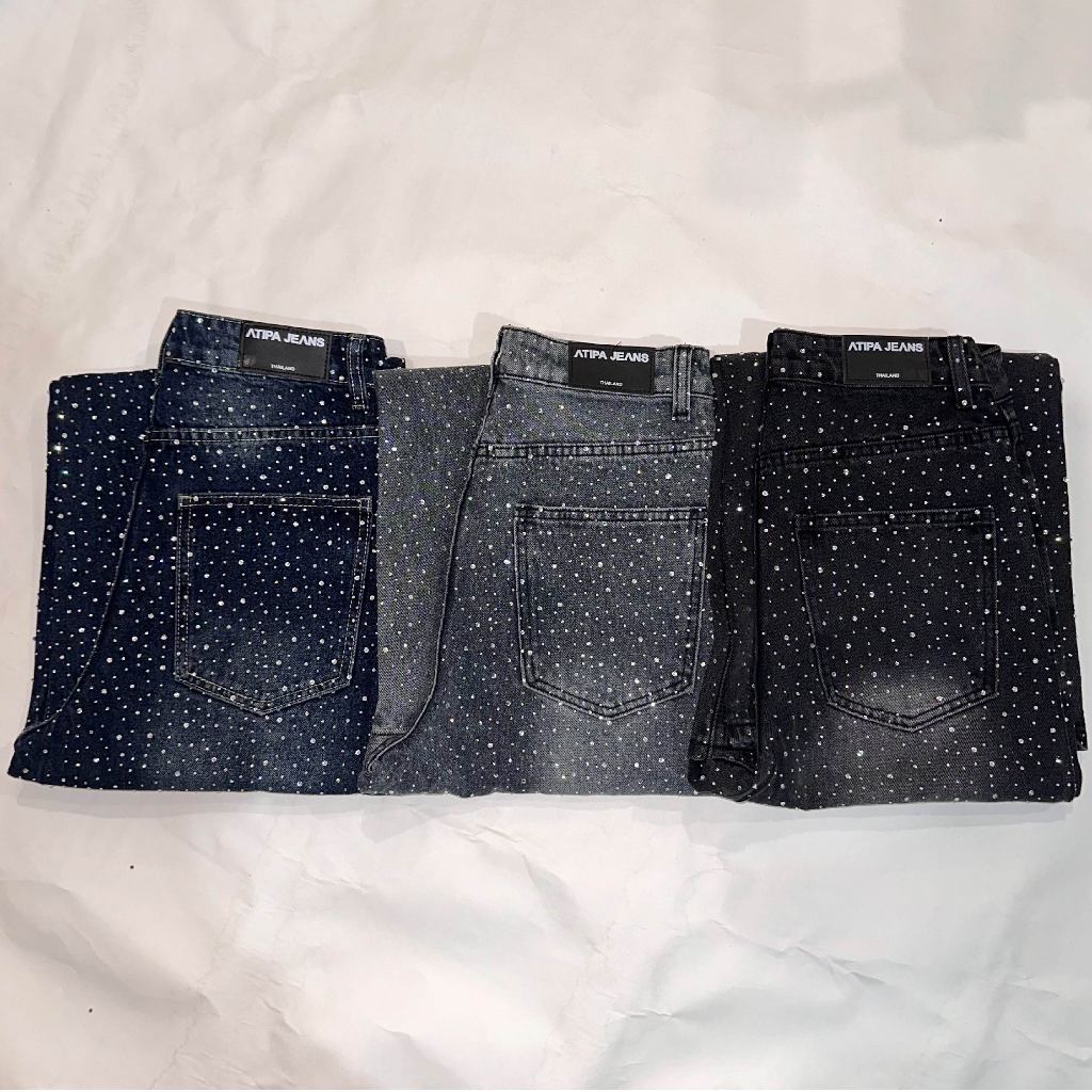 Atipashop - EGBERT WINK JEANS กางเกงยีนส์ ขายาว ทรงกระบอกกลาง ยีนส์วิ้ง พร้อมเข็มขัด รูปที่ 4