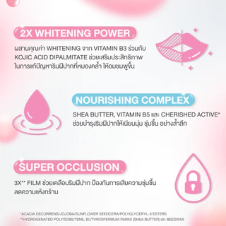 CHER Whitening Sleeping Lip Mask เฌอ ไวท์เทนนิ่ง สลีปปิ้ง ลิป มาสก์ ปากชมพู แก้ปากแตก ปากคล้ำ