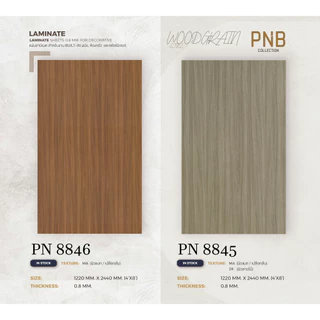 [ พร้อมส่ง ] PNB LAMINATE แผ่นลามิเนต 1.22 x 2.44 ม. หนา 0.8 มม. พื้นผิว MATT (High Pressure Laminate)