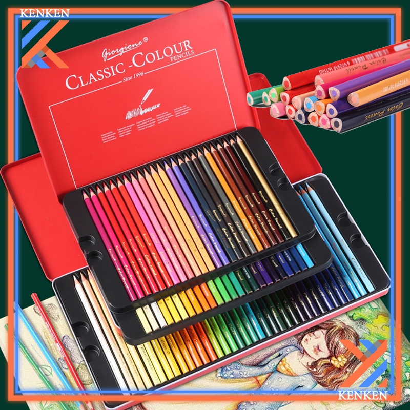 📣ถูกที่สุด! สีไม้ Giorgione ✏️ ดินสอสีไม้ 12/24/36/48/120 สี กล่องเหล็กแท้ 💯 คุณภาพสูง ของแท้ 100% 🎨