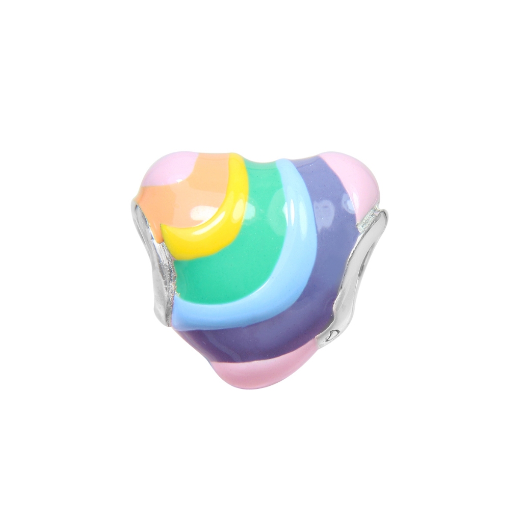 Moress Rainbow Love Bead - Sterling Silver 925