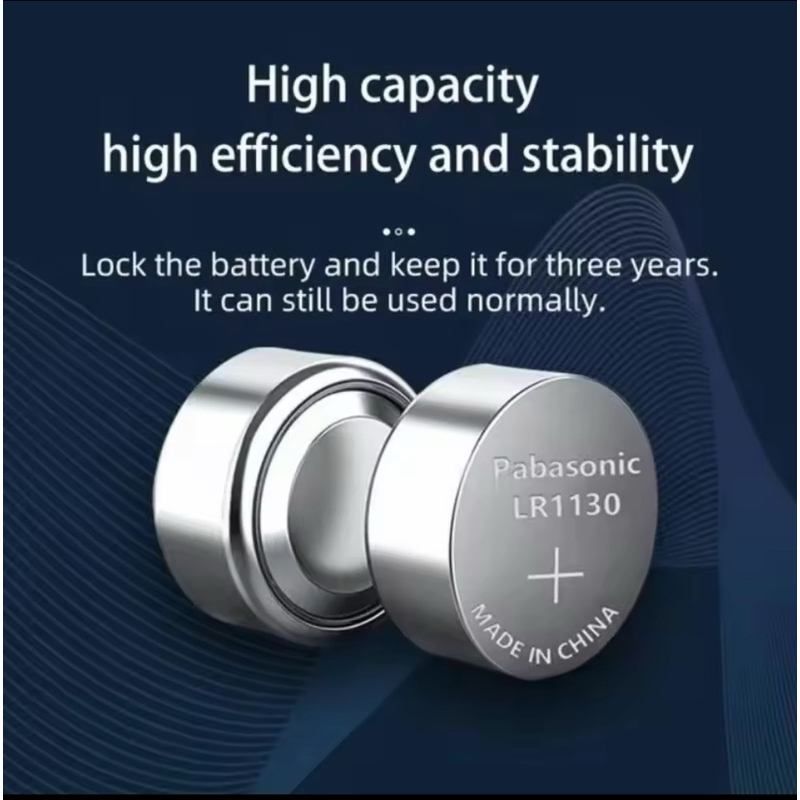 ถ่าน Panasonic LR1130 (189, AG10, LR54) 1.5V Alkaline Battery(1 แพ็ค 10 ก้อน) - รูปที่ 2