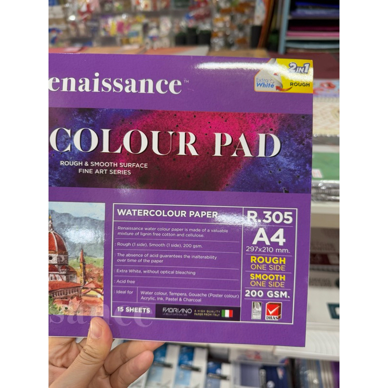 Renaissance สมุดสเก๊ตและสีน้ำA4/A3 รุ่น R205/R105/R605/R305 และR102/R202/R602 - รูปที่ 3