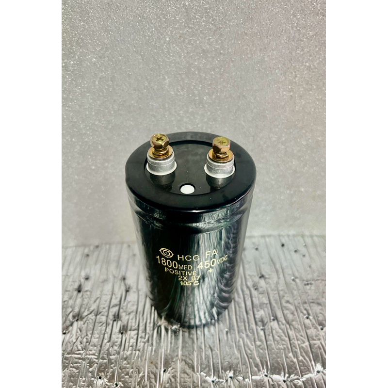 Capacitor 1800UF 450V ขนาด10.5x6.5CM. Hitachi ของใหม่ Cหัวน็อต ของแท้ของใหม่ C1800UF 450Vdc - รูปที่ 2