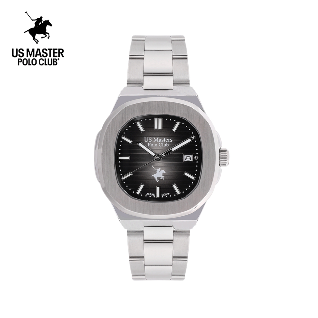 USM-DD17 นาฬิกาข้อมือ มีวันที่ กันน้ำได้ สายสแตนเลส มีใบประกันแท้ 1 ปี แบรนด์ US Master Polo Club