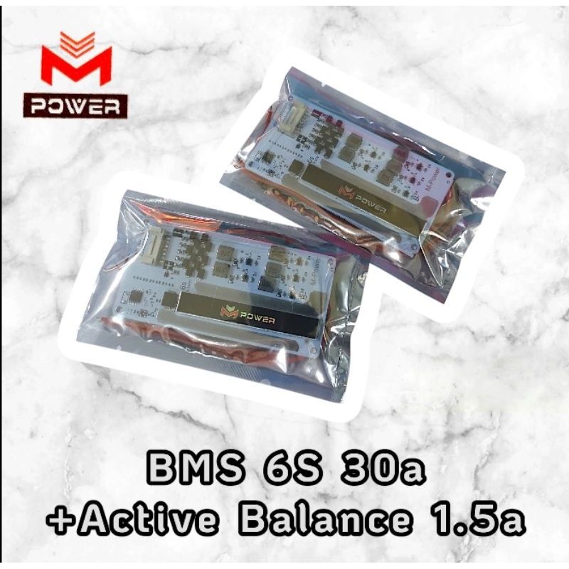 BMS 6S30A พร้อม Active Balance 1.5A [M-POWER]