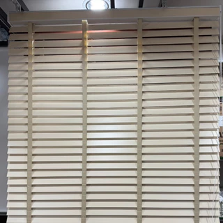 มู่ลี่ไม้ โฟมวูด Foamwood Blinds - A25-11 Ivory Color สีครีม ขนาดใบ 50mm.