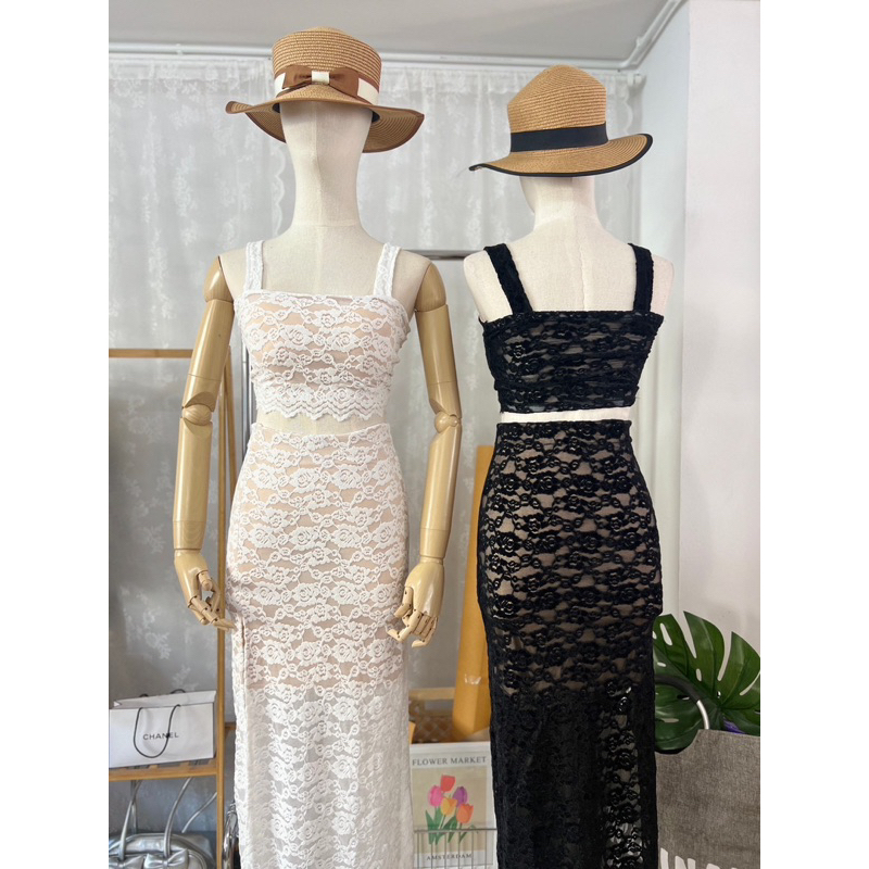 LILY เซ็ต 2 ชิ้น[เสื้อ+กระโปรง]เซ็ตลูกไม้สวยแบบตัวมารดา ชุดเซ็ตน่ารักๆ ชุดเซ็ตใส่เที่ยว ชุดสวยๆ - รูปที่ 3