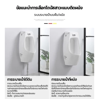 โถปัสสาวะชาย ส้วม โถปัสสาวะ ชาย เซรามิค แขวนผนัง ขนาดกลาง ท่อระบายน้ำสามารถปล่อยออกมาได้อย่างอิสระ