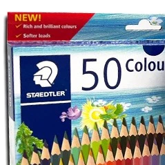 สีไม้ลายหมี รุ่น 143 12สี, 24สี, 36สี, 50สี ยี่ห้อ Steadler 1กล่อง