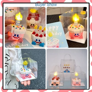ของขวัญวันเกิด ตัวต่อเค้ก มีกล่องใส่ มีไฟ มีบัตร เค้กวันเกิด ของให้แฟน ของขวัญวันเกิดผู้หญิง