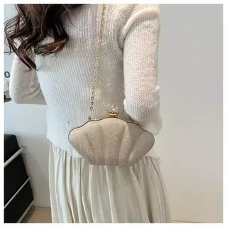 กระเป๋าสะพายไหล่ กระเป๋าทรงเปลือกหอย-กระเป๋าสะพายข้าง Fashion bags-ส่งจากไทย