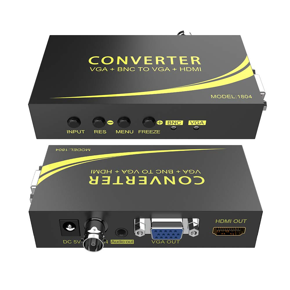 eKL1804 BNC/VGA to HDMI/VGA Converter CCTV DVR PC Laptop to HDTV Projector Adapter