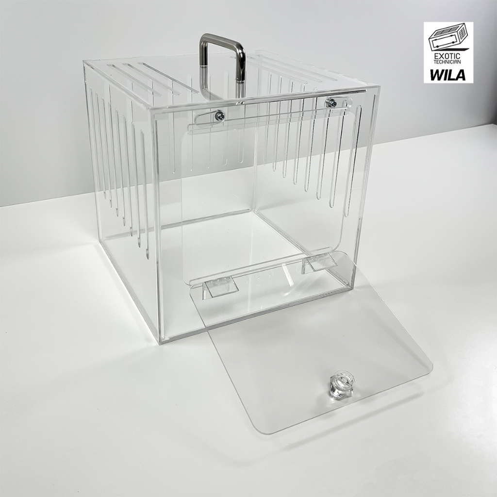 กรงพกพาอะคริลิค พร้อมหูหิ้ว ขนาด 20 cm ตู้พกพา กรงเล็ก พร้อมหูหิ้ว - รูปที่ 2