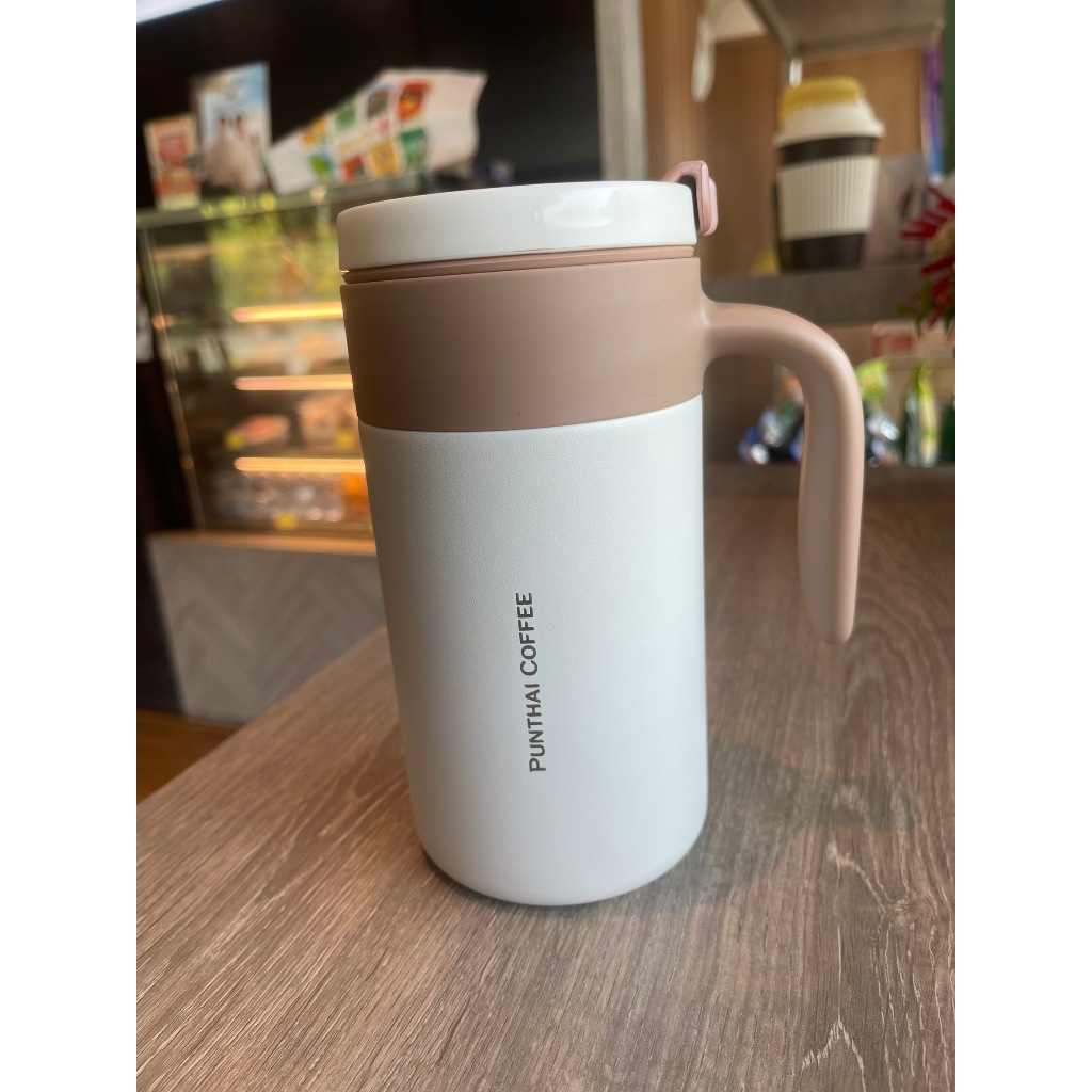แก้วPunthai Coffee Mug 570 ml แก้วเก็บอุณหภูมิร้อน-เย็น แก้วยกดื่ม