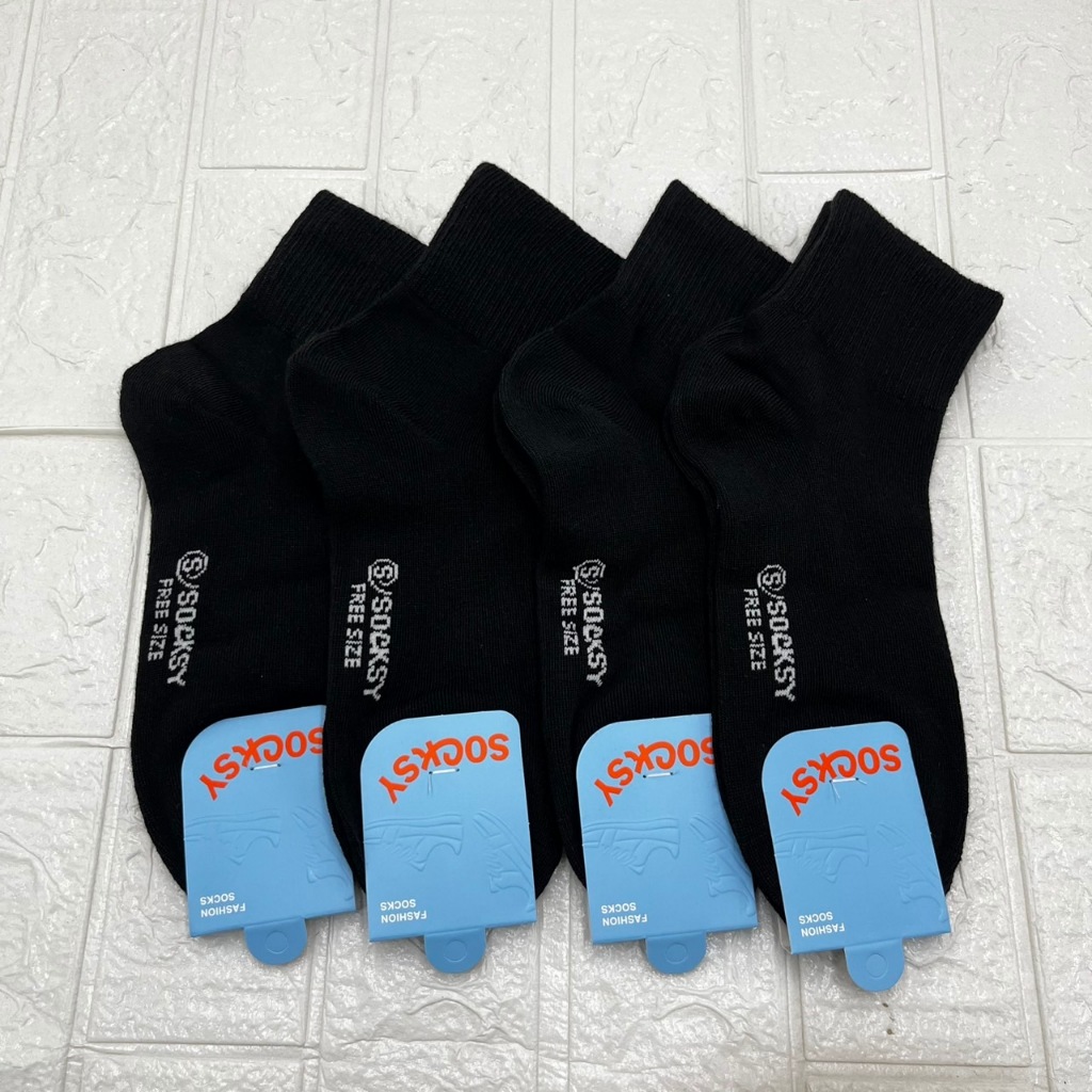 ถุงเท้าใส่ทำงาน ข้อกลาง แบบหนา Freesize สินค้าพร้อมส่ง