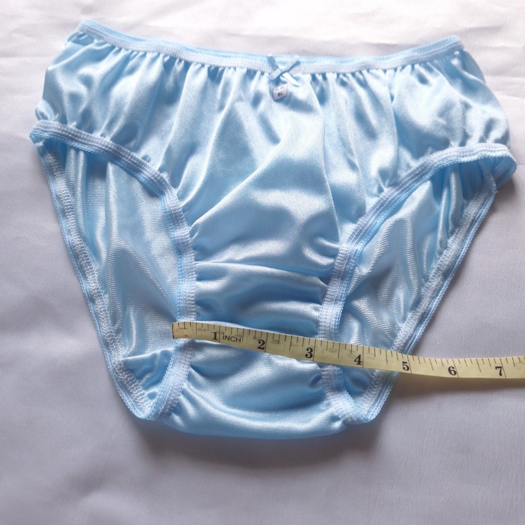 กางเกงในผ้าไนลอน บิกินี่  ผ้าวาโก้ สีพาสเทล ไนล่อนแห้งเร็ว ไซส์ L (BL) Bikini Underwear Nylon Briefs(ขนาดไซส์ด้านล่าง) - รูปที่ 5