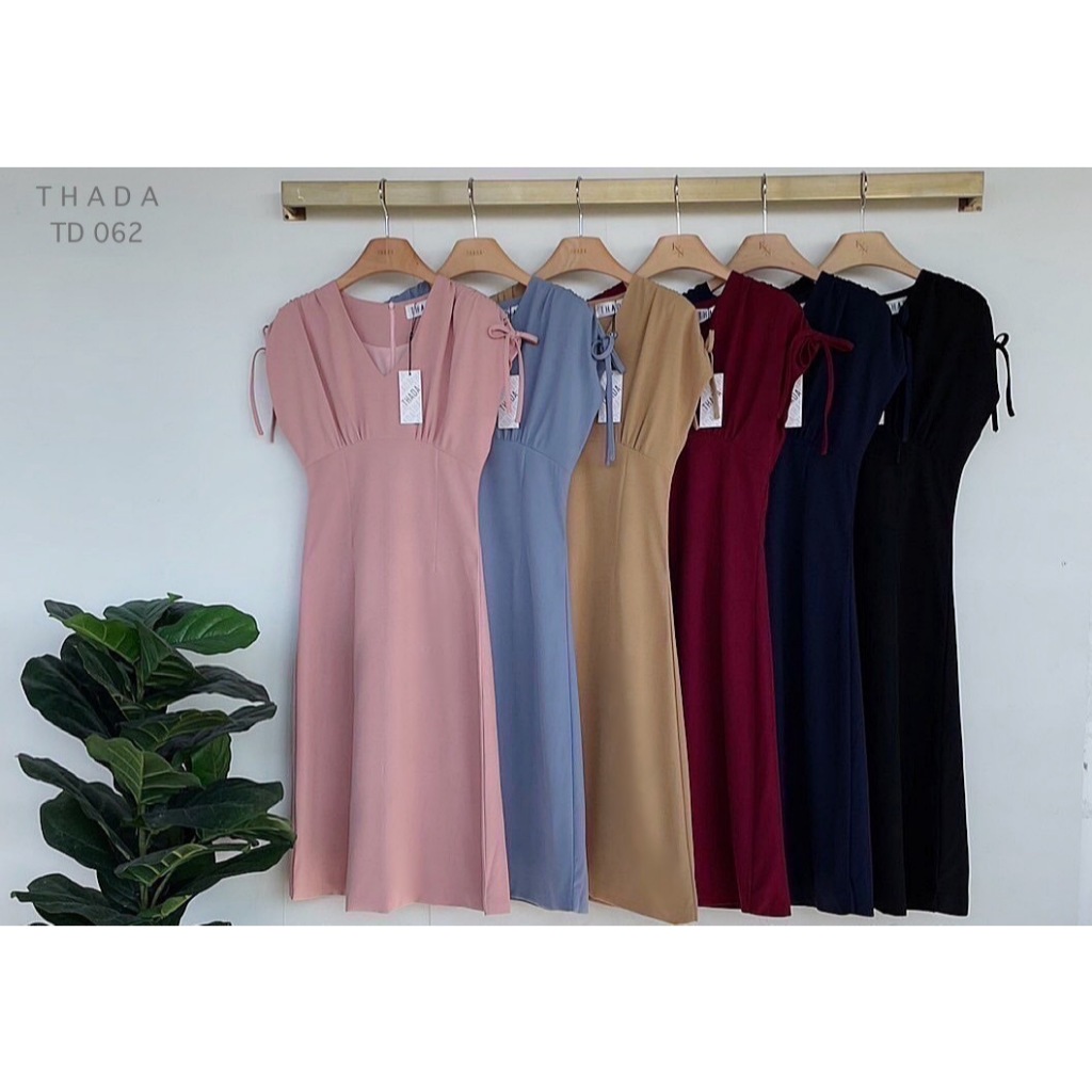 THADA BRAND : TD 062 : Size S M L XL เดรสทำงาน เดรสออกงาน (เชคสินค้าก่อนกดสั่งซื้อจ้า)