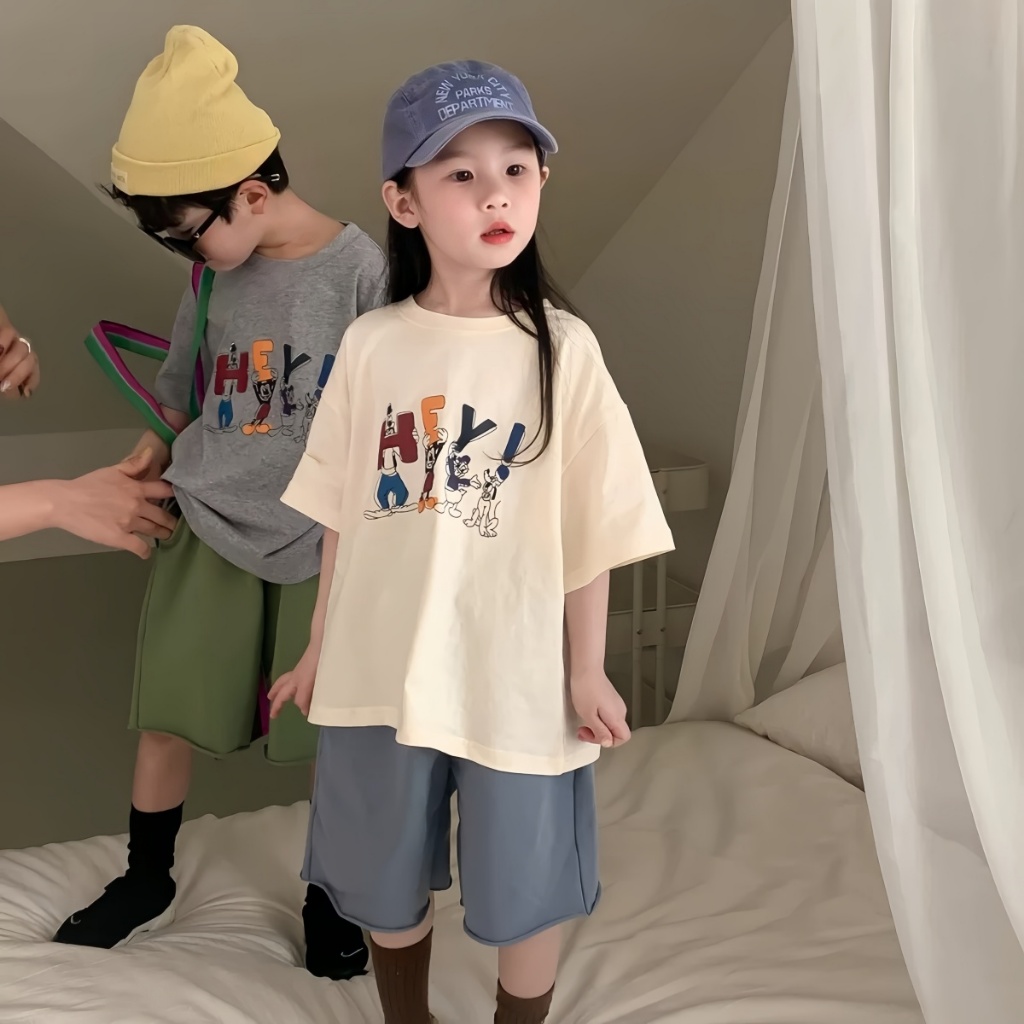 Beryl kidsเสื้อยืดเด็กแขนสั้นลายการ์ตูนเสื้อสวมหัวคอกลมน่า รูปที่ 5