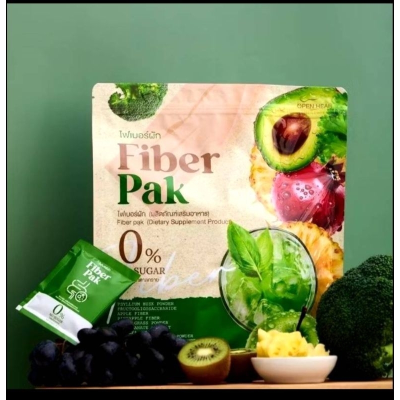 Fiber Pak (ไฟเบอร์ ผัก)ผลิตภัณฑ์เสริมอาหารน้ำตาล 0%