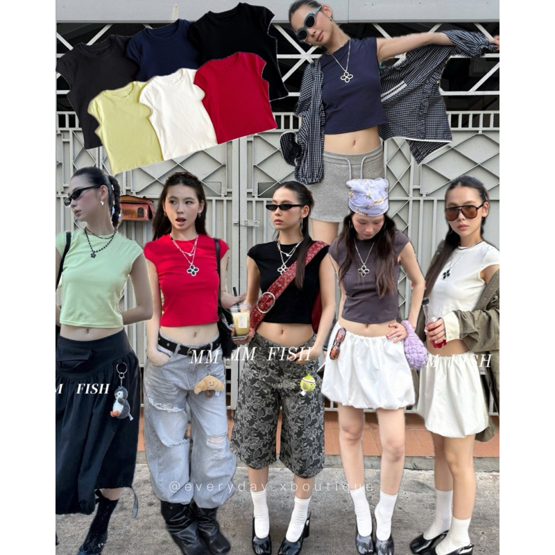 𝗖𝗘𝗟𝗘𝗦𝗧𝗘 𝗕𝗔𝗦𝗜𝗖 𝗧𝗘𝗘👏🏻 (350฿) เพราะความเรียบง่ายไม่มีตกเทรนด์! เสื้อยืดคอกลมดีไซน์เรียบแต่เก๋ onseason